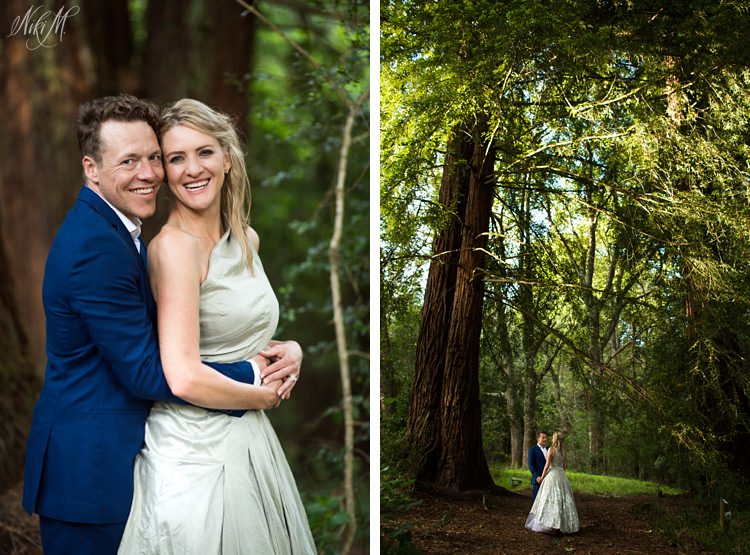 Redwood trees in the Hogsback Arboretum before the wedding couple head back to The Edge for their reception