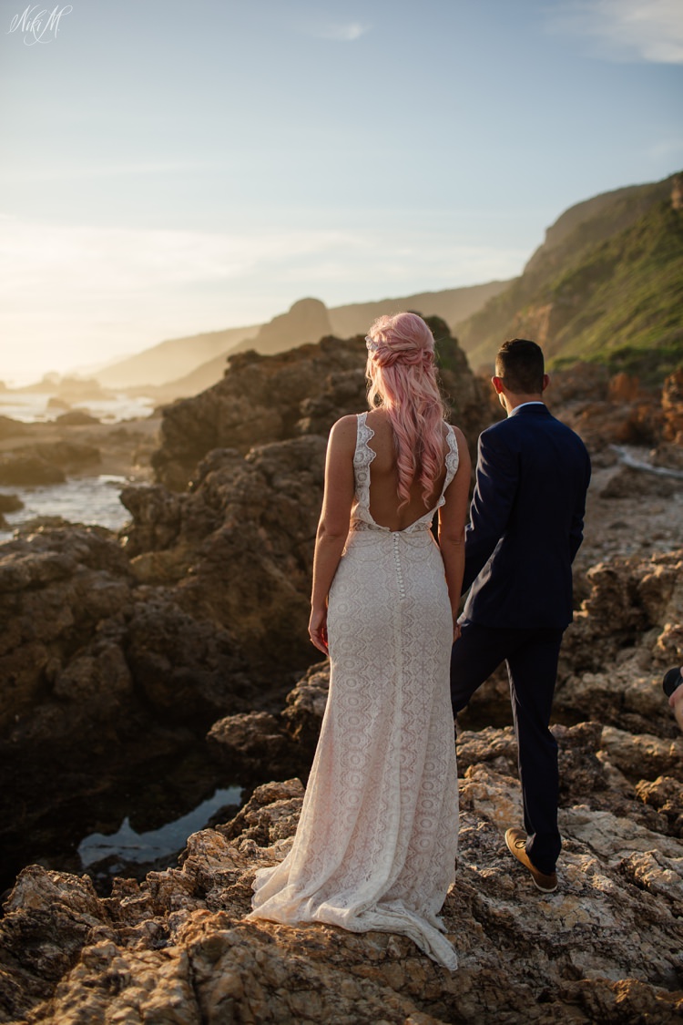 Bride with pink hair