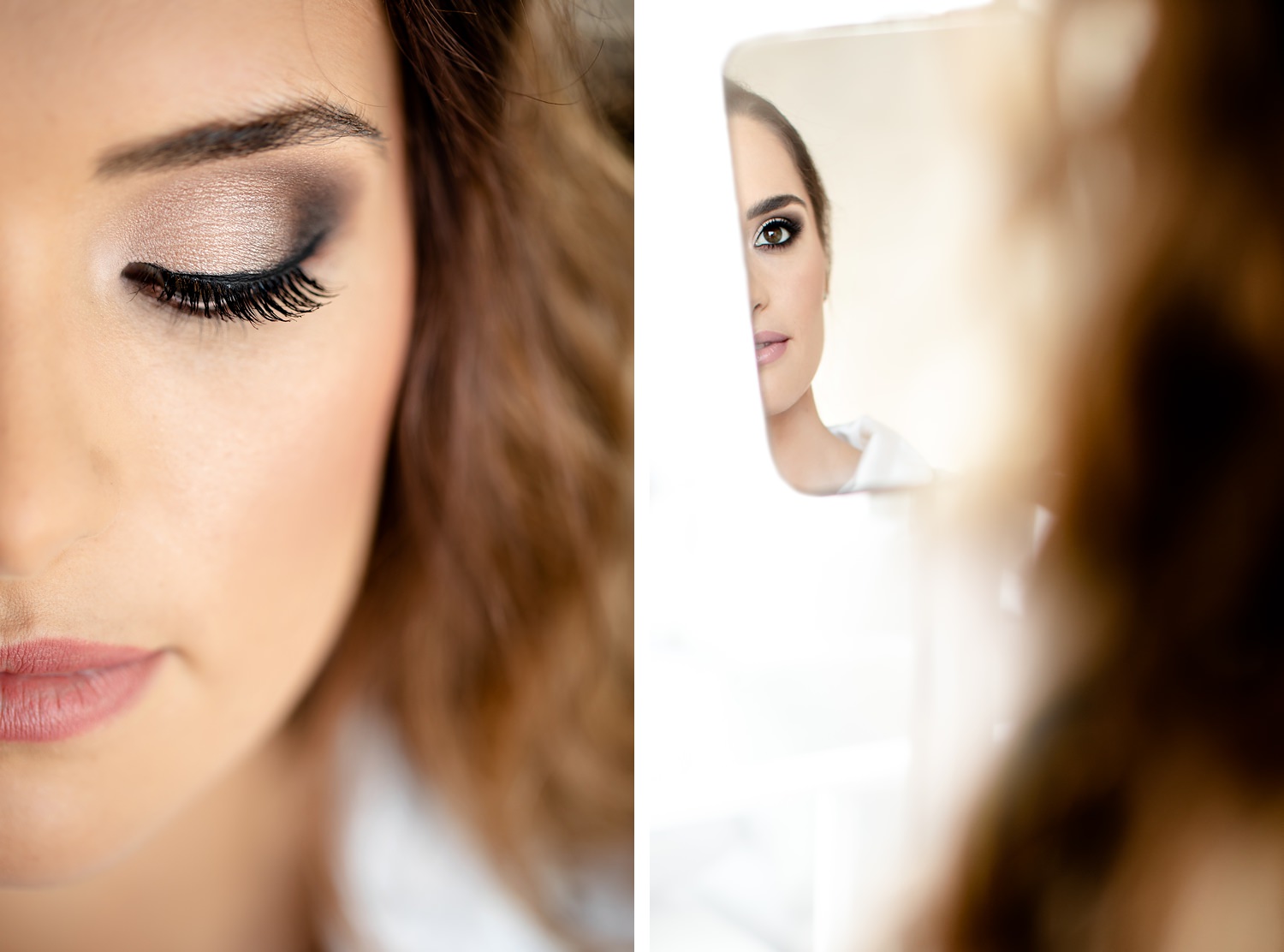 Striking light smokey eye and clean eyeliner bridal make-up look by Iris Gomez Make-Up artist in Port Elizabeth 