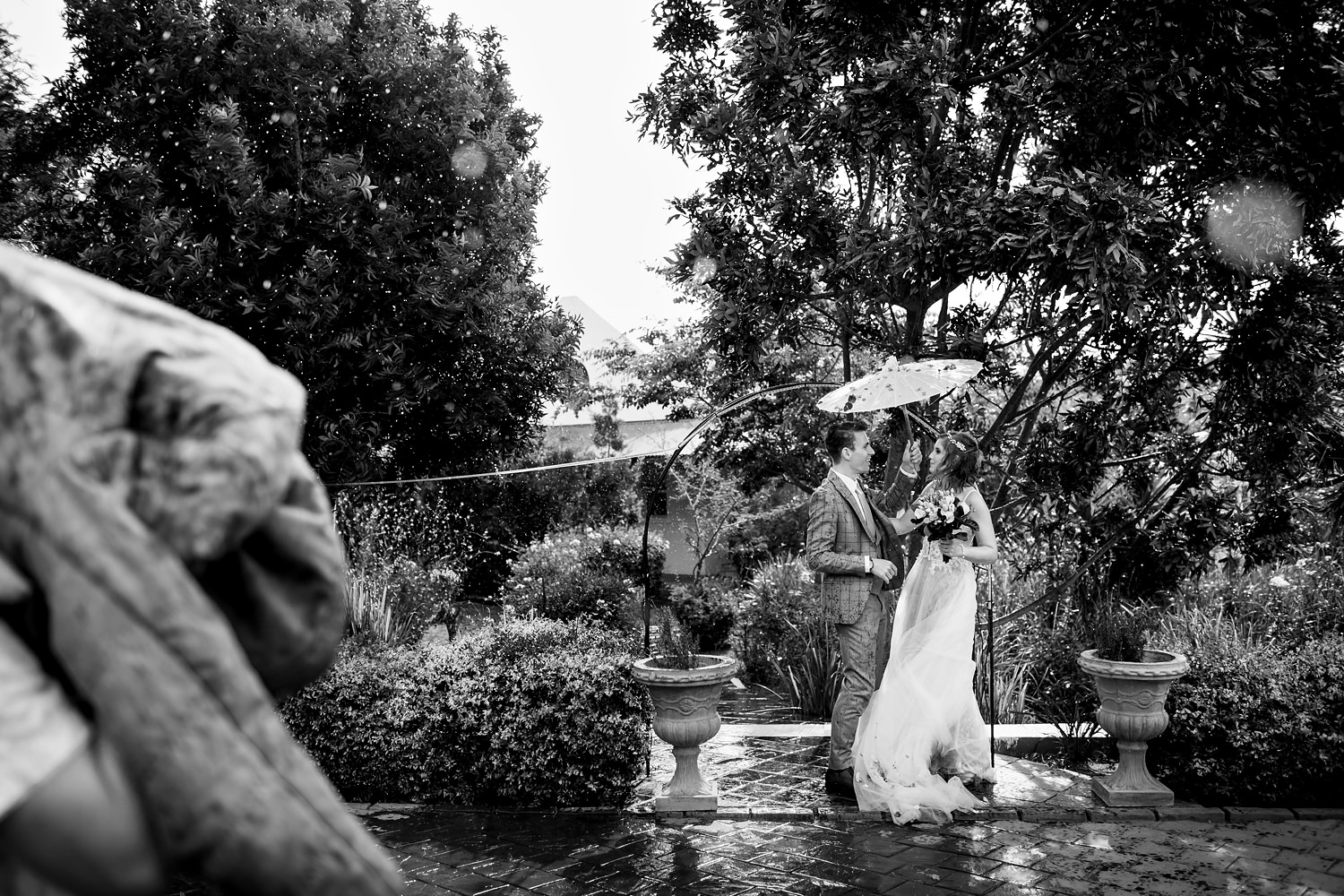 Rain on your wedding day can present truly beautiful moments if your photographer is confident and experienced