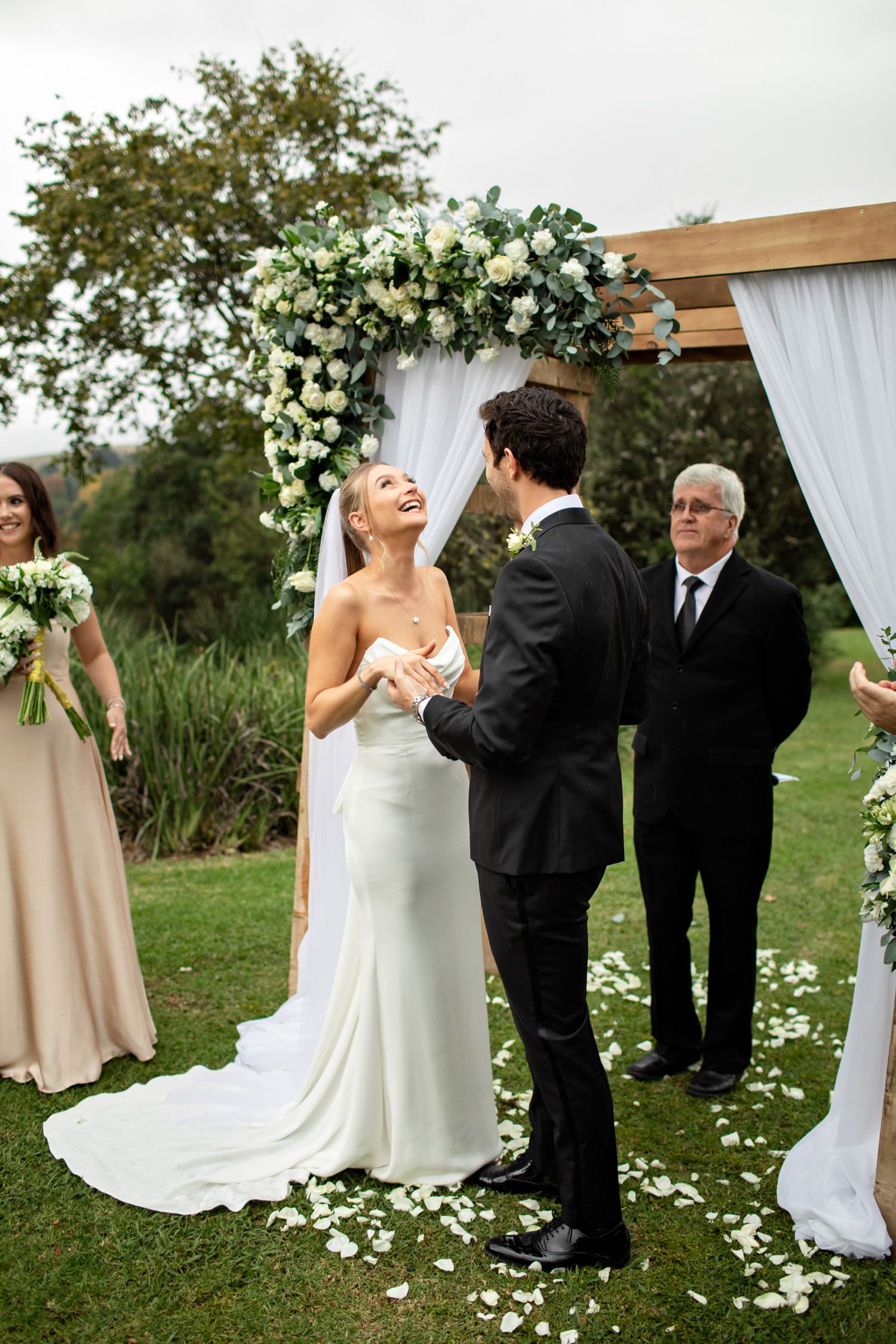 Wedding Ceremony on the golf course at Champagne Sports Resort in the Central Drakensberg