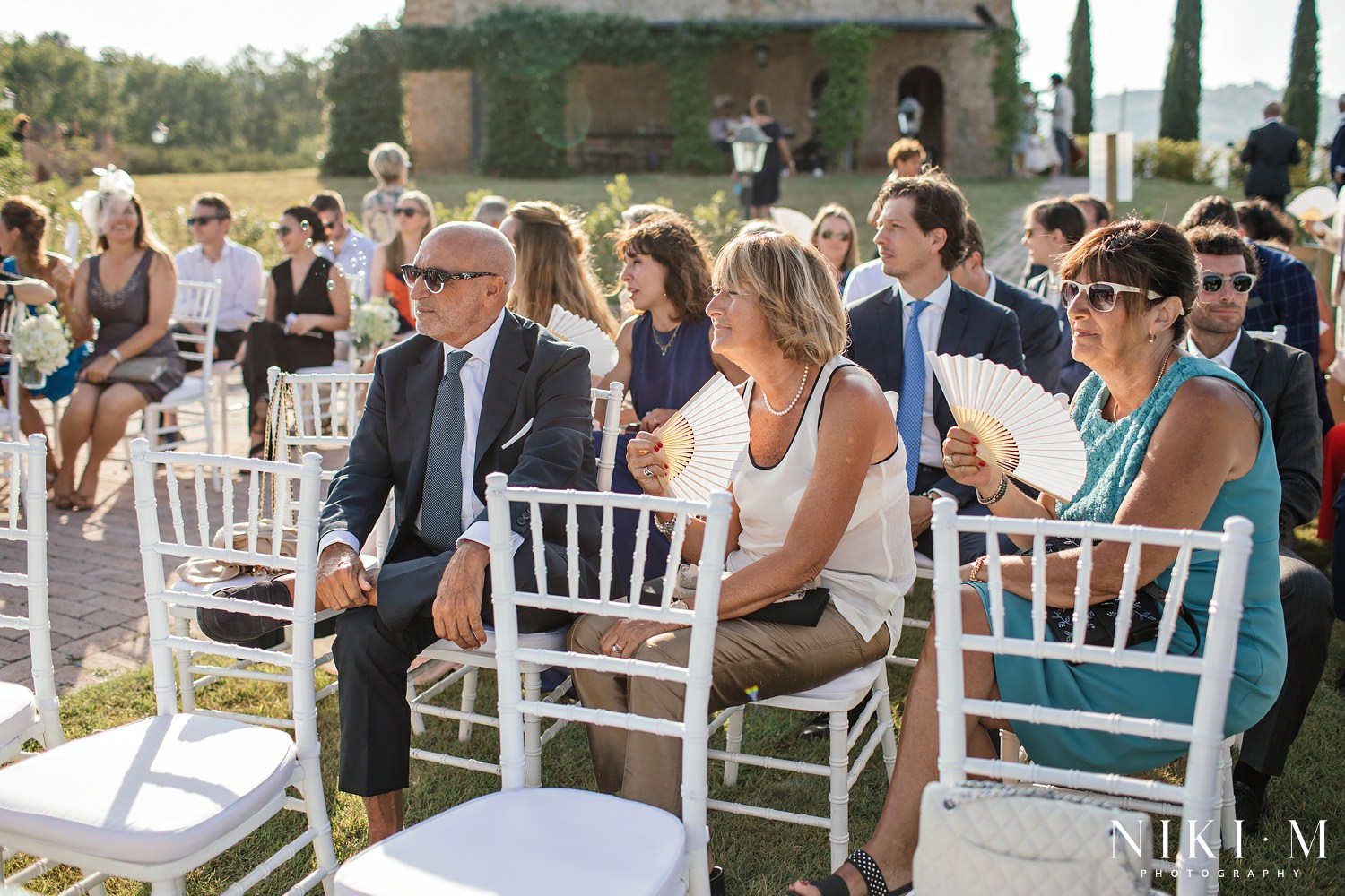 The ceremony at a Tuscany wedding just outside Casale Marittimo