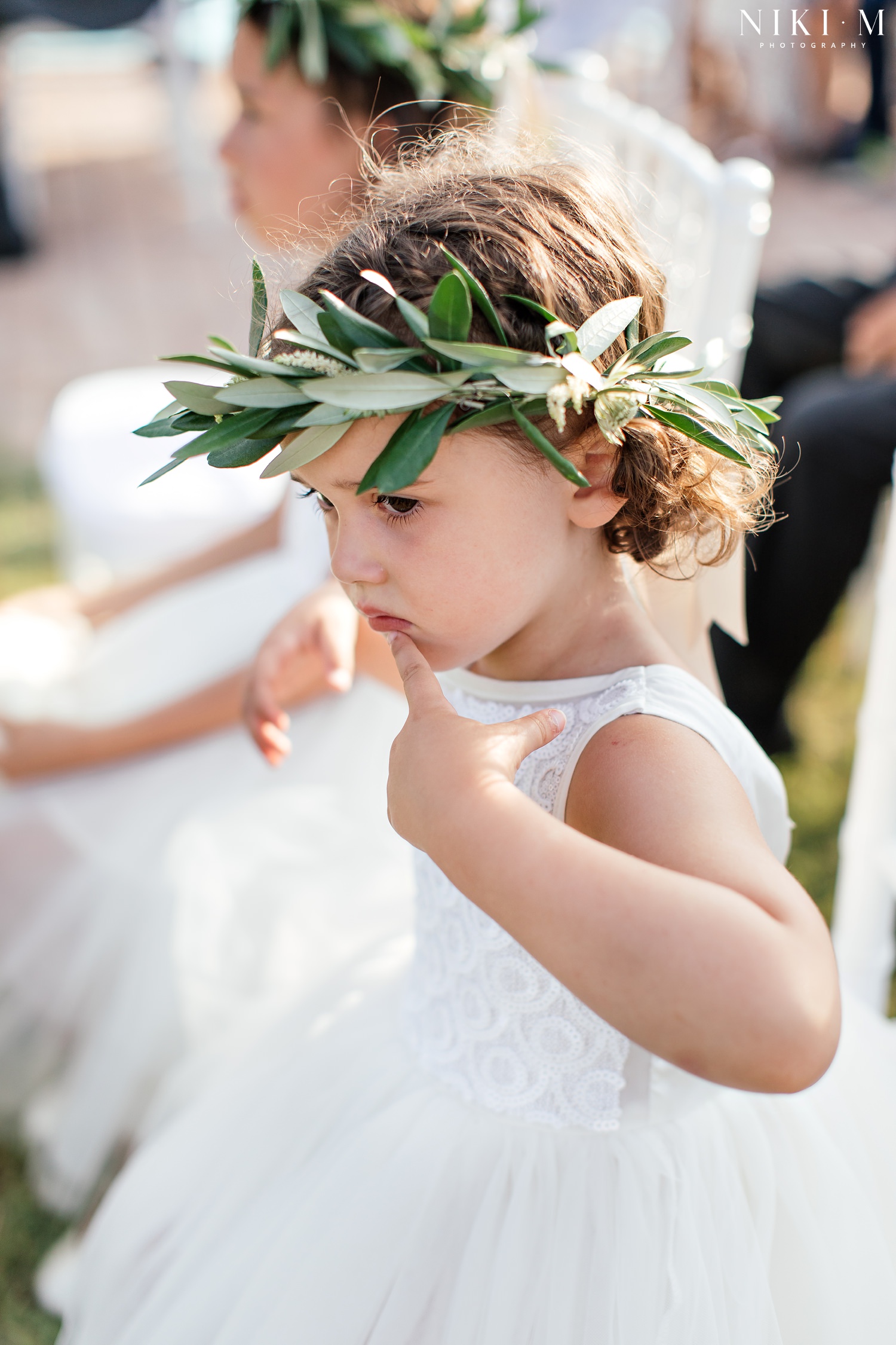 Olive branch crown for a flower girl