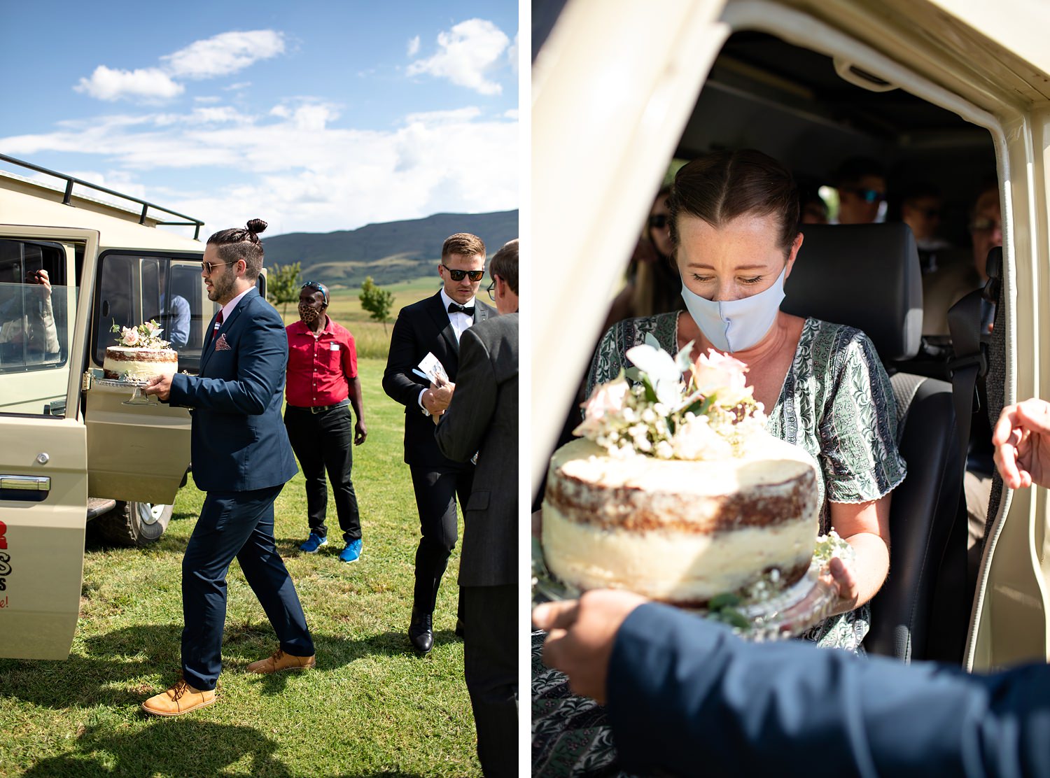 Cake carting logistics as suppliers and guests head up the Drakensberg slopes for a mountain top wedding