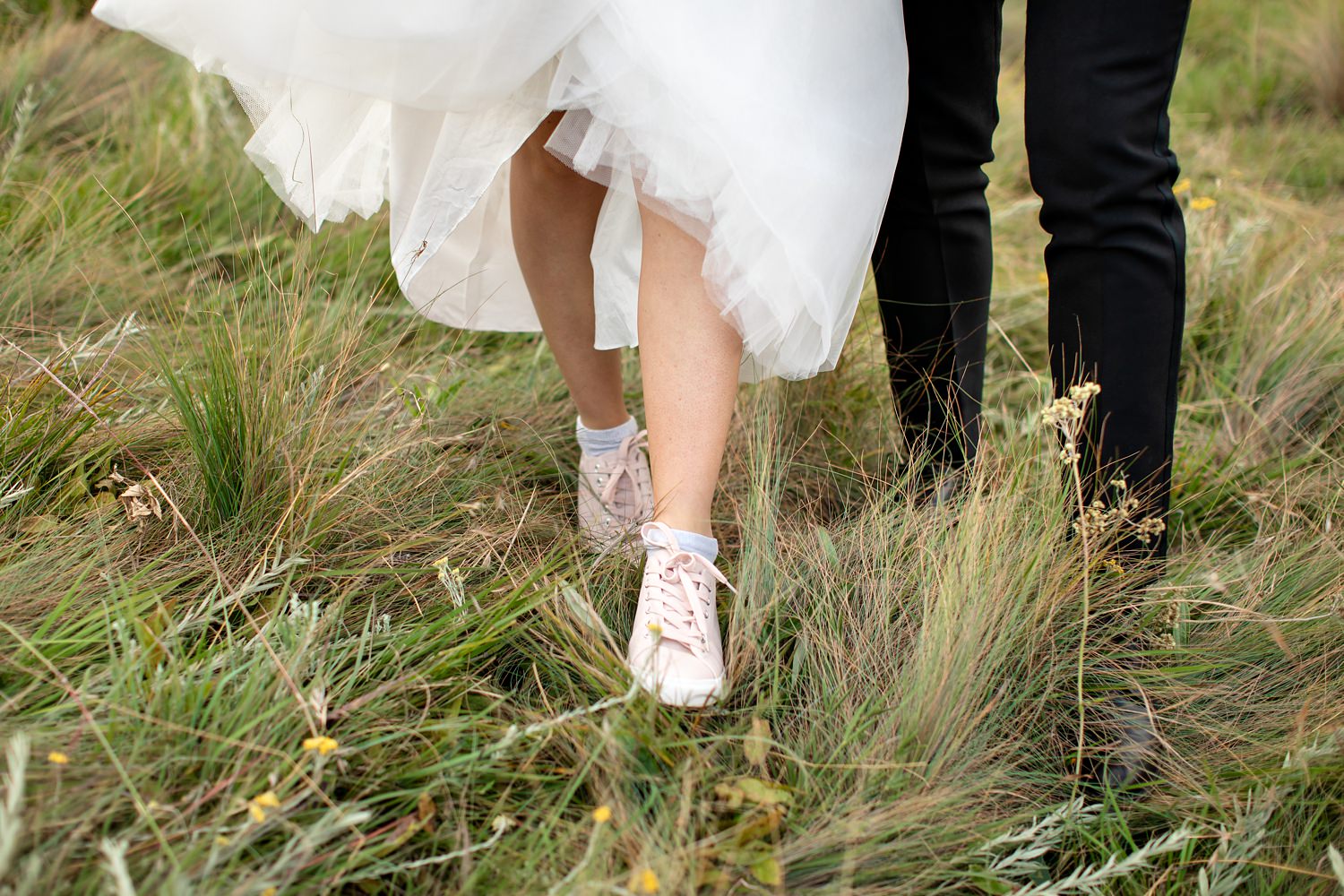 Mountain top wedding shoes at a Drakensberg wedding
