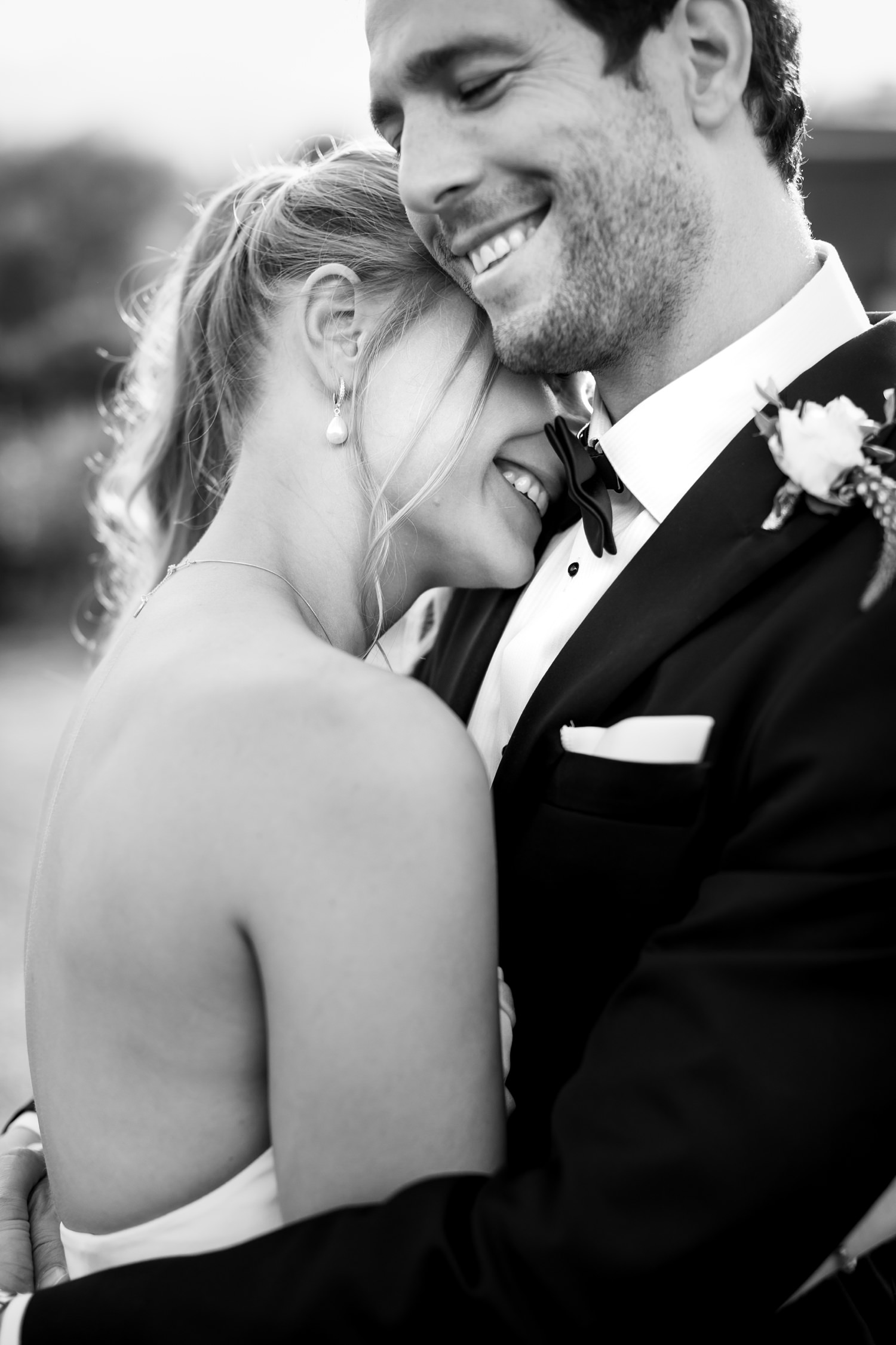 Black and white wedding photography