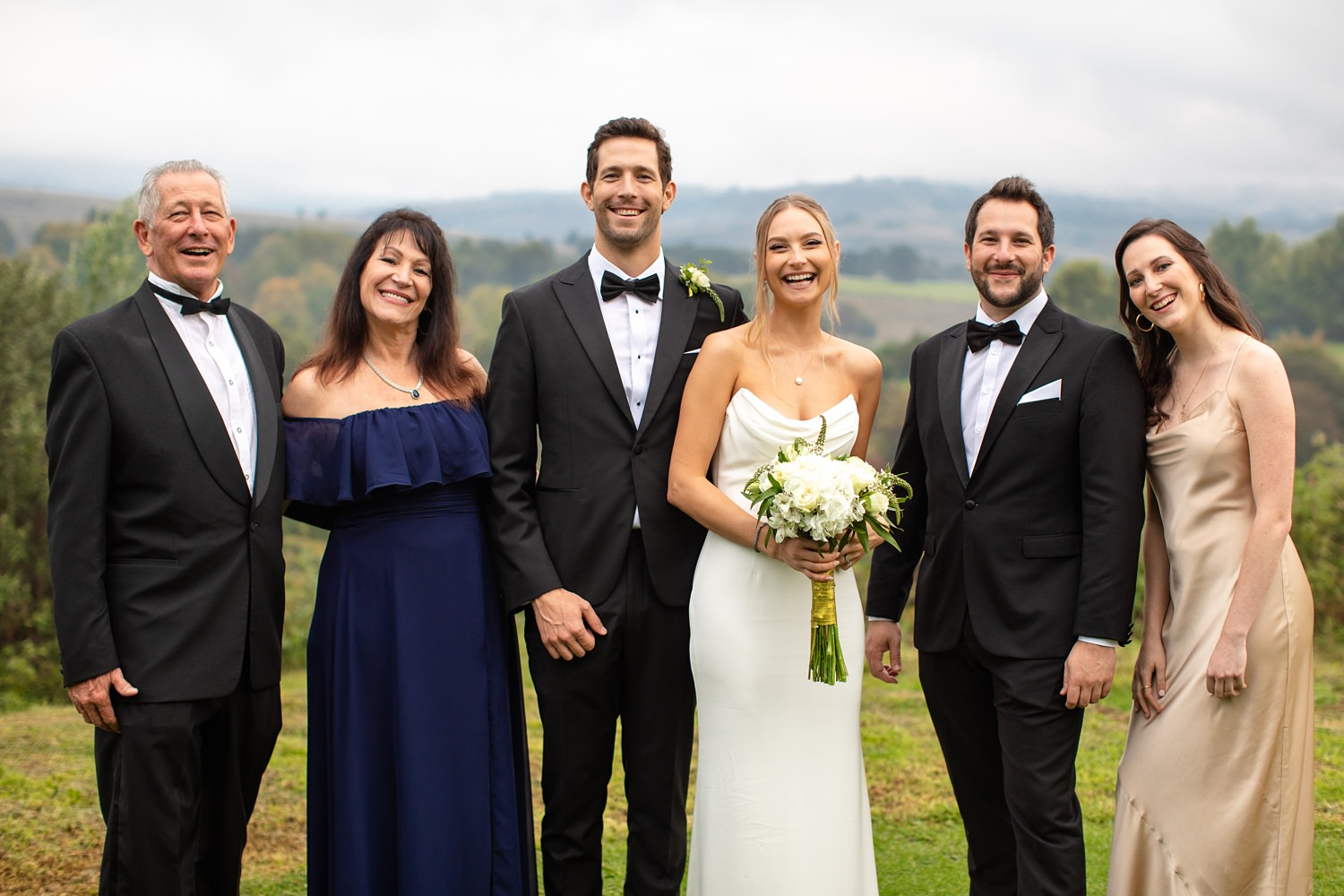 Family wedding photos at Champagne Sports Resort Cathkin Peak