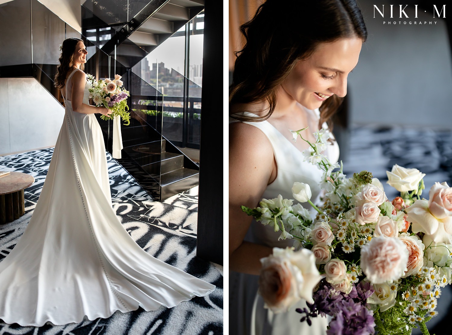 Bridal portraits in the Hallmark House penthouse suite before her Johannesburg wedding