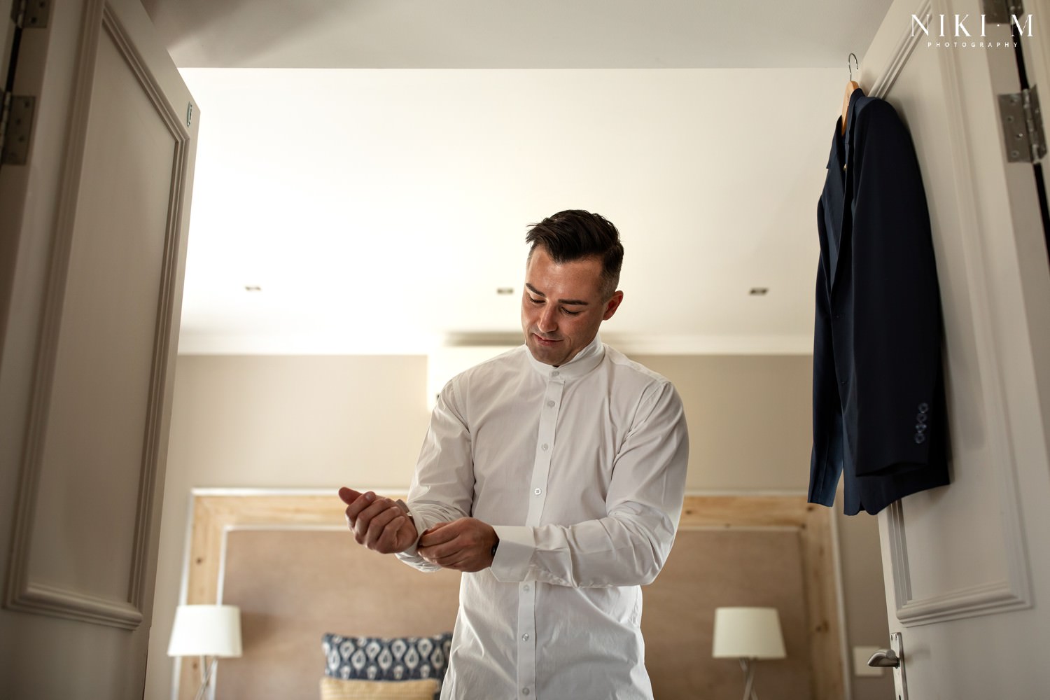 The groom gets ready for his Cavalli Estate wedding in Cape Town South Africa