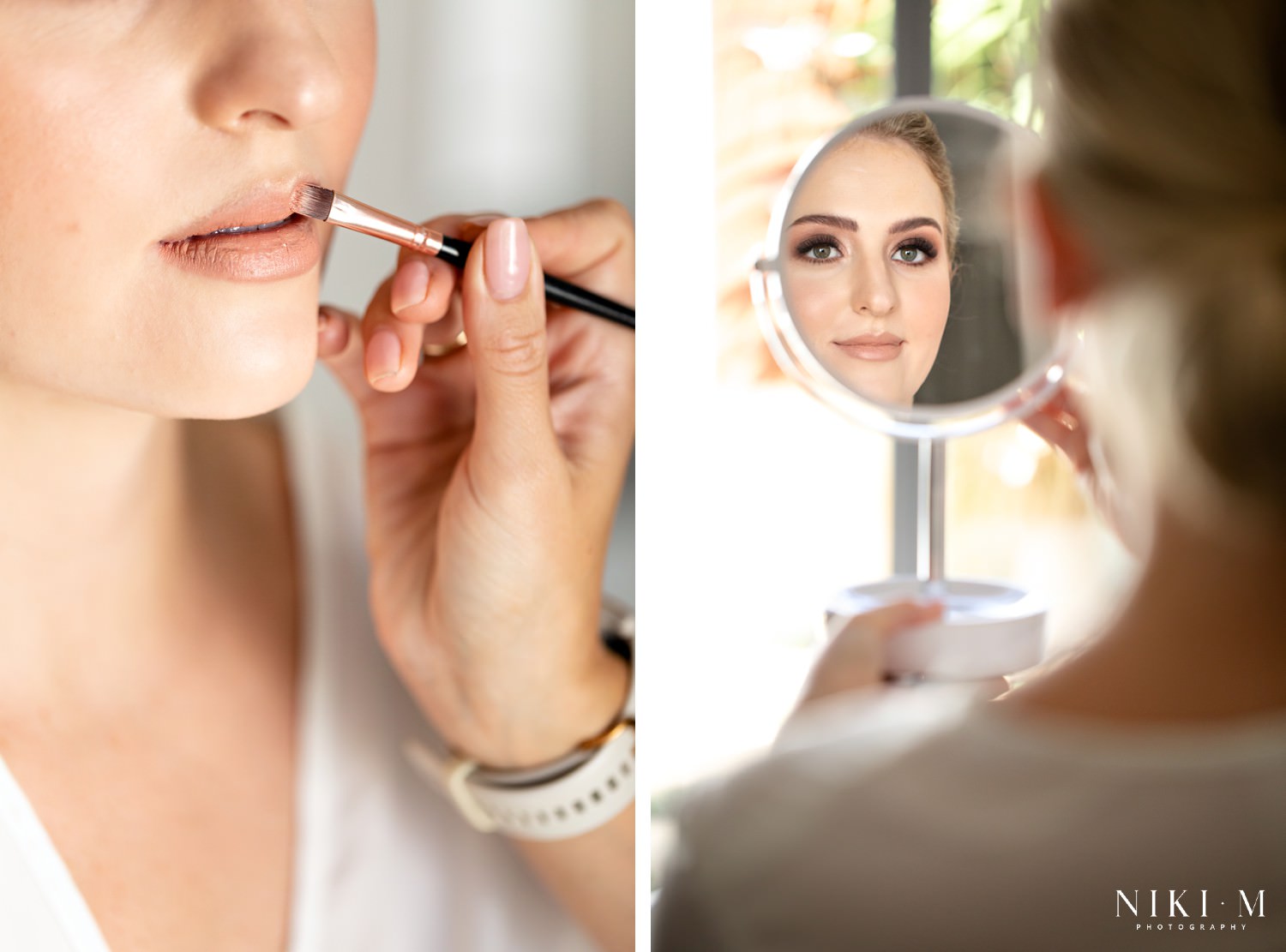 Classic wedding make-up with copper and brown tones by Evelyn Francis