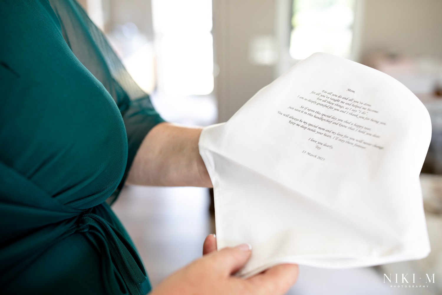 Bride's gifts to her parents on her wedding day by Kary M Designs