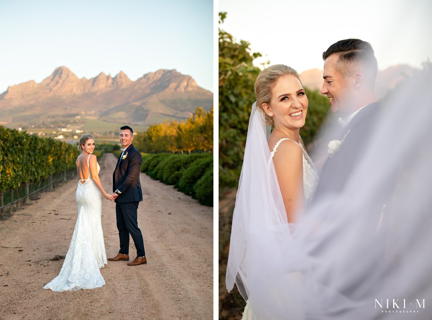 Sunset couple photos at a Cavalli Wine Estate wedding in Stellenbosch Cape Town