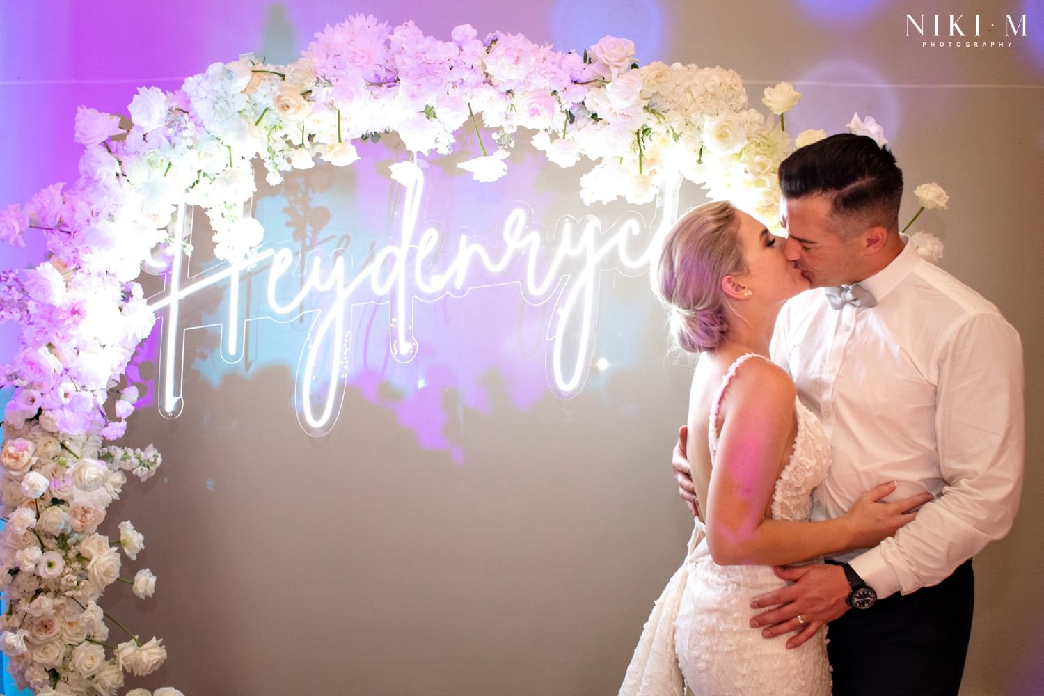 First dance for bride and groom at their Cavalli estate wedding