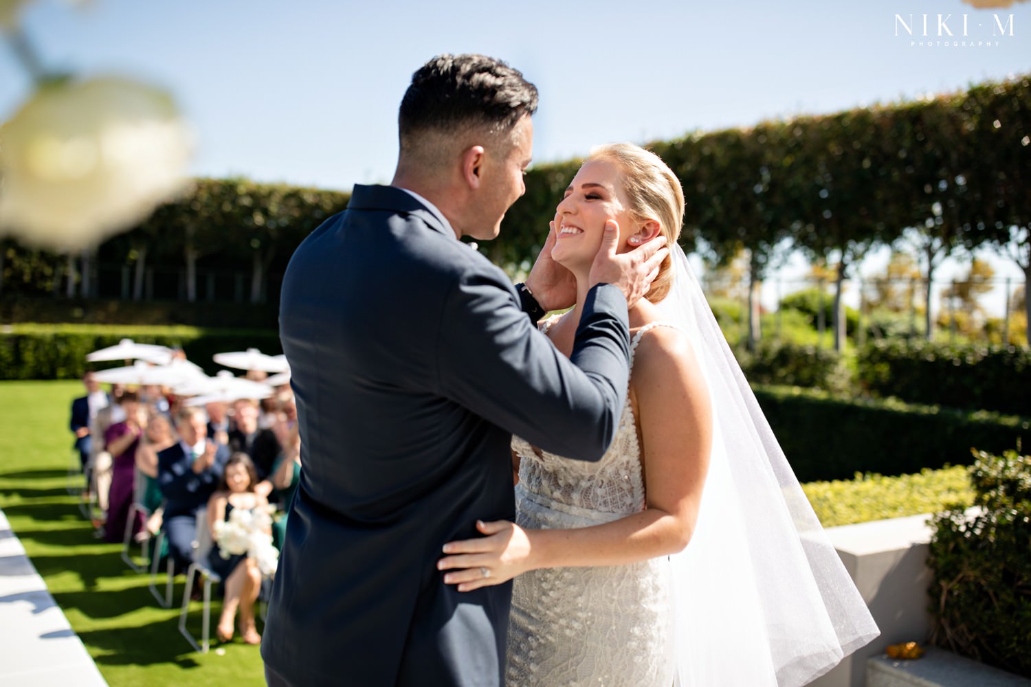 Cavalli estate wedding ceremony in the sunken garden